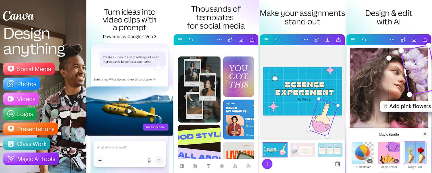 Canva: AI Photo & Video Editor screenshots