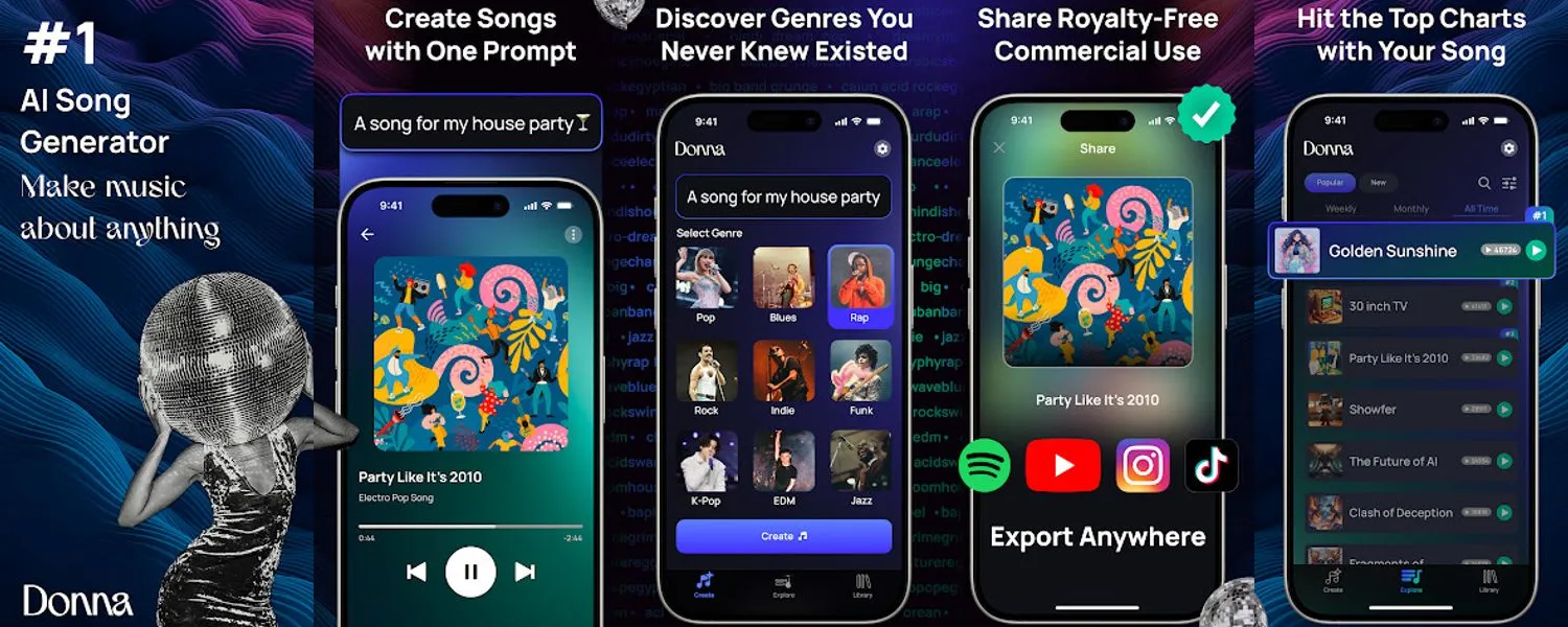 Donna AI Song & Music Maker screenshots