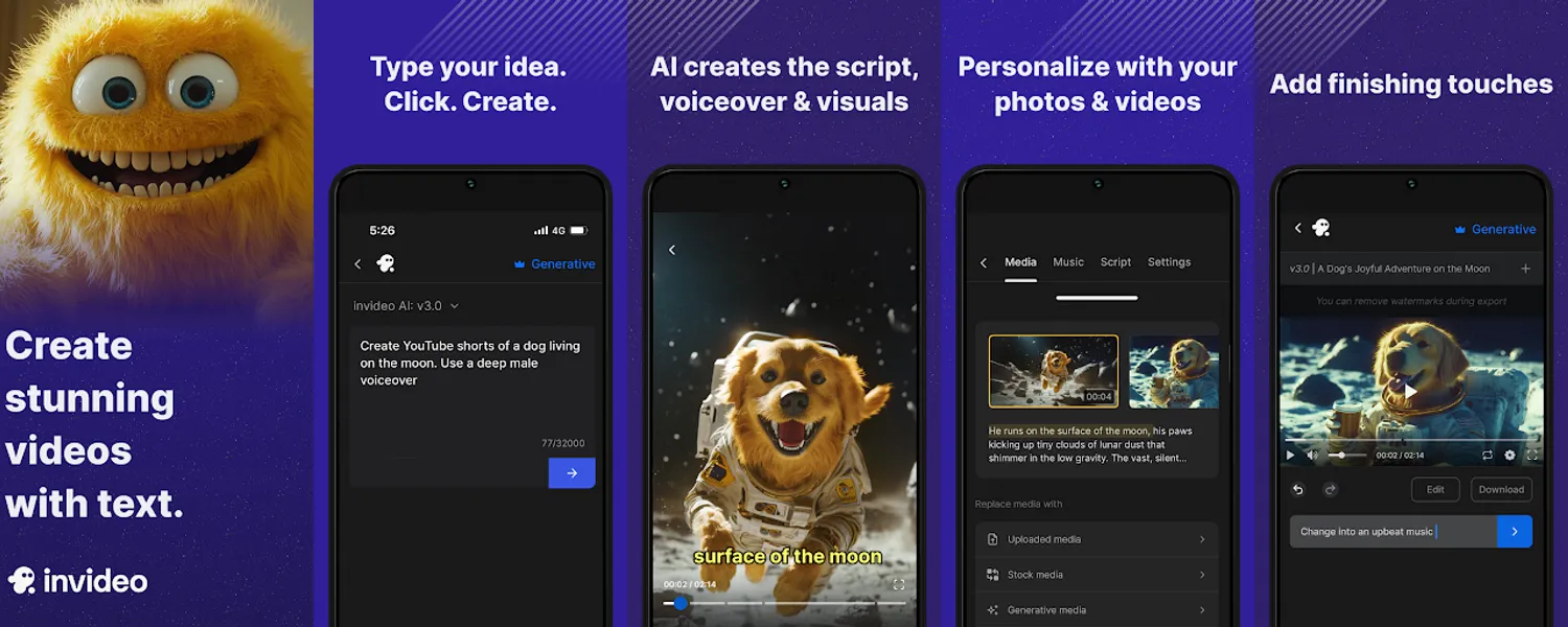 invideo AI: Video Generator screenshots