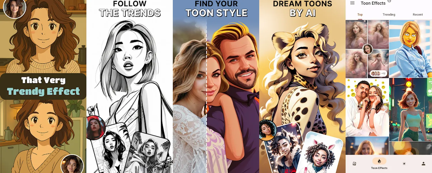 ToonMe photo cartoon maker screenshots