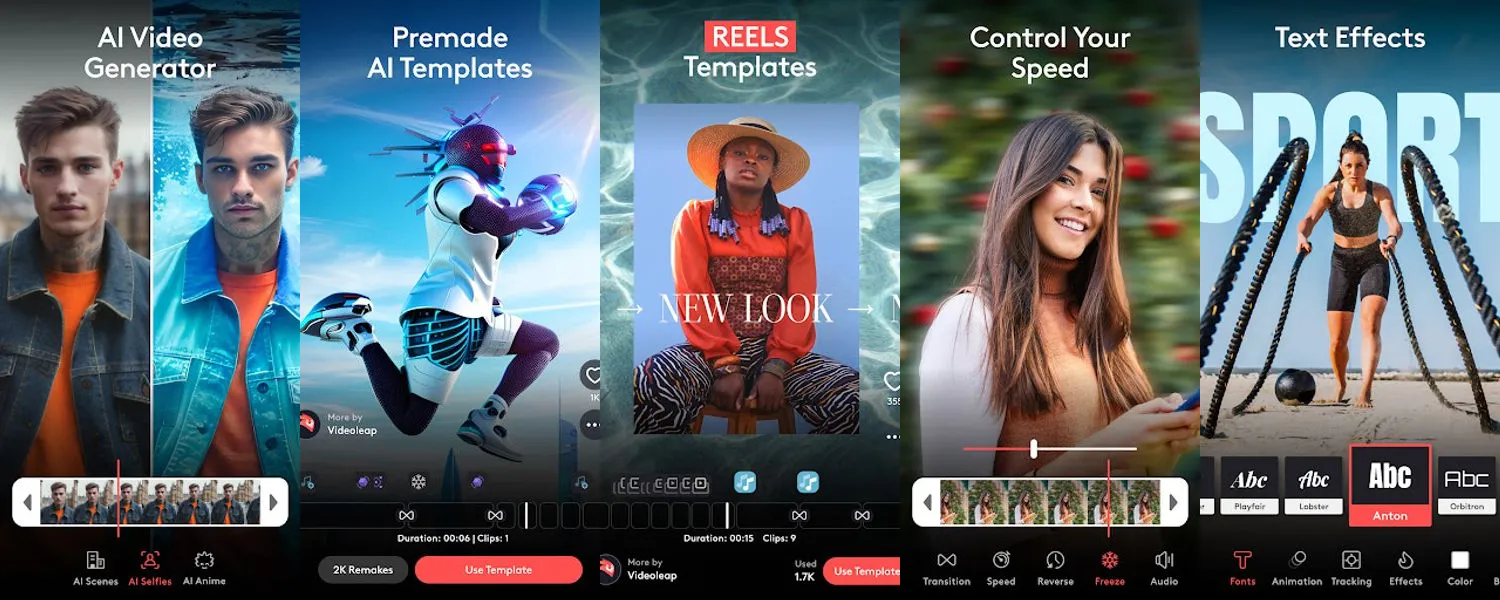 Videoleap: AI Video Editor screenshots